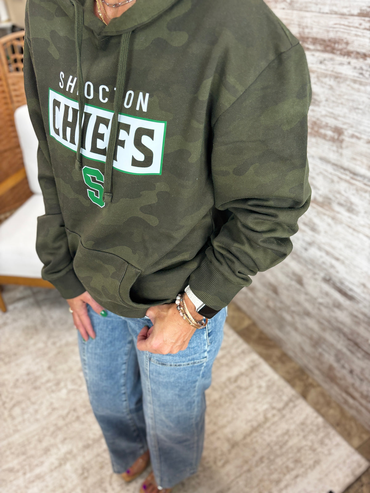 Shiocton Chiefs District Wash™ Camo Fleece Hoodie