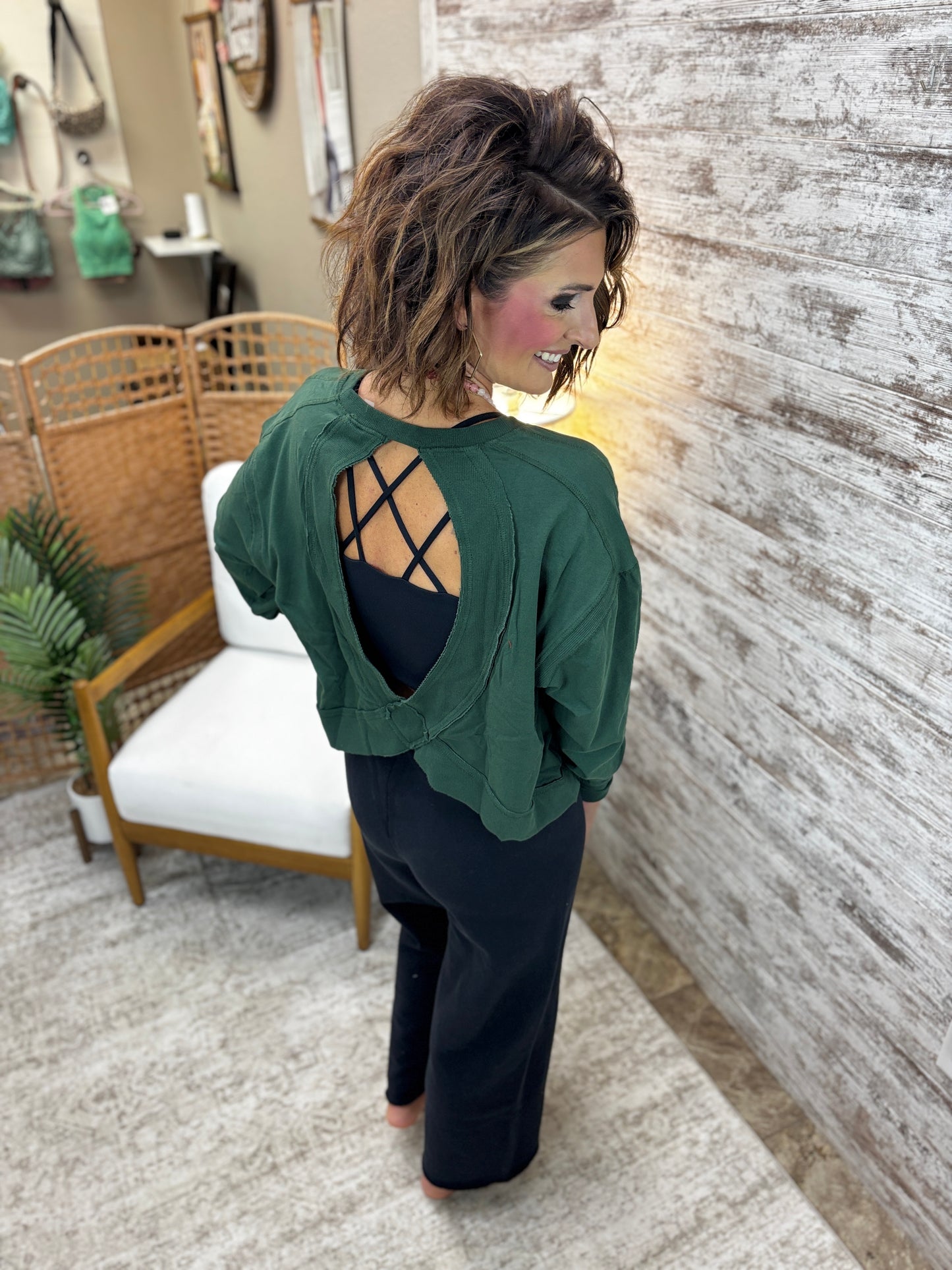 Sycamore Crescent Pima Cotton Open Back Top