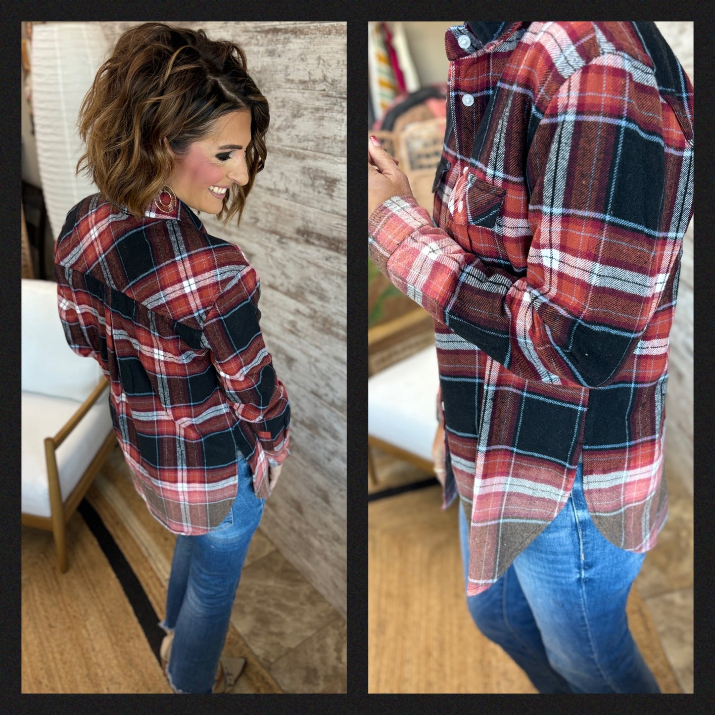 Bleach Dipped Flannel ~ 3 Colors