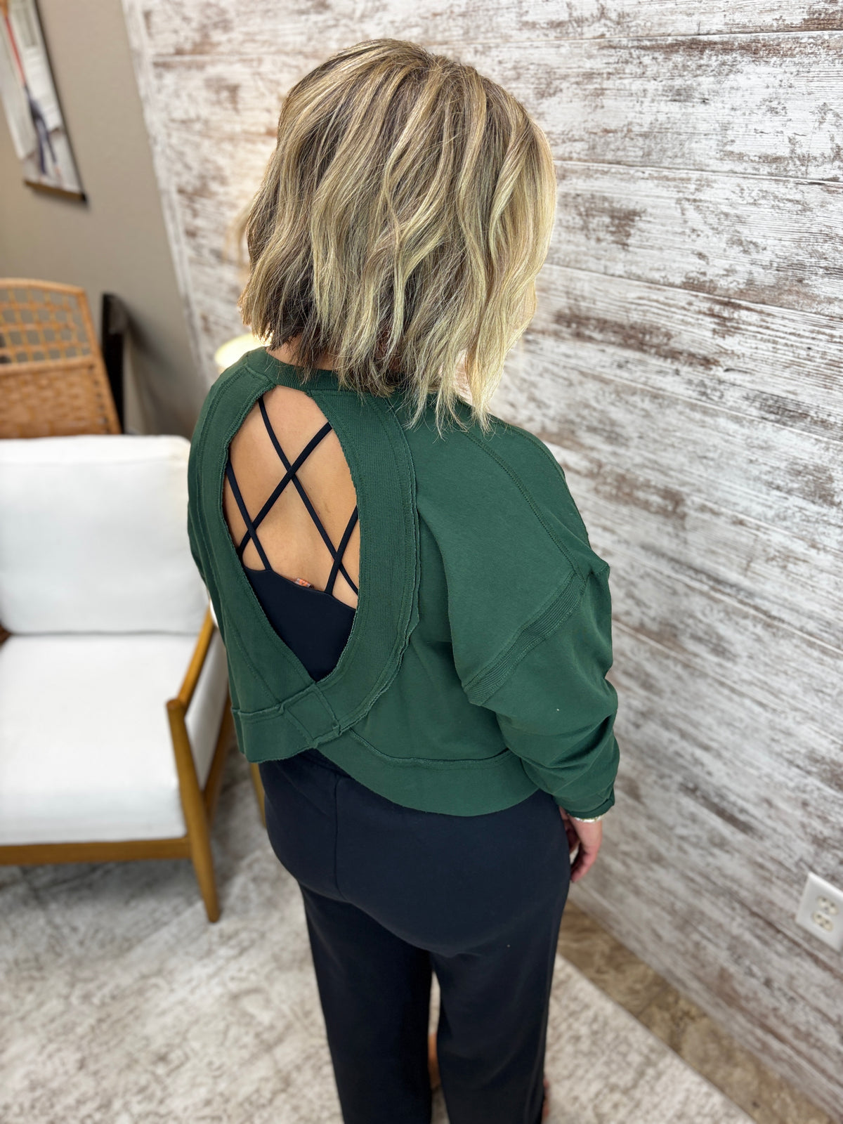 Sycamore Crescent Pima Cotton Open Back Top