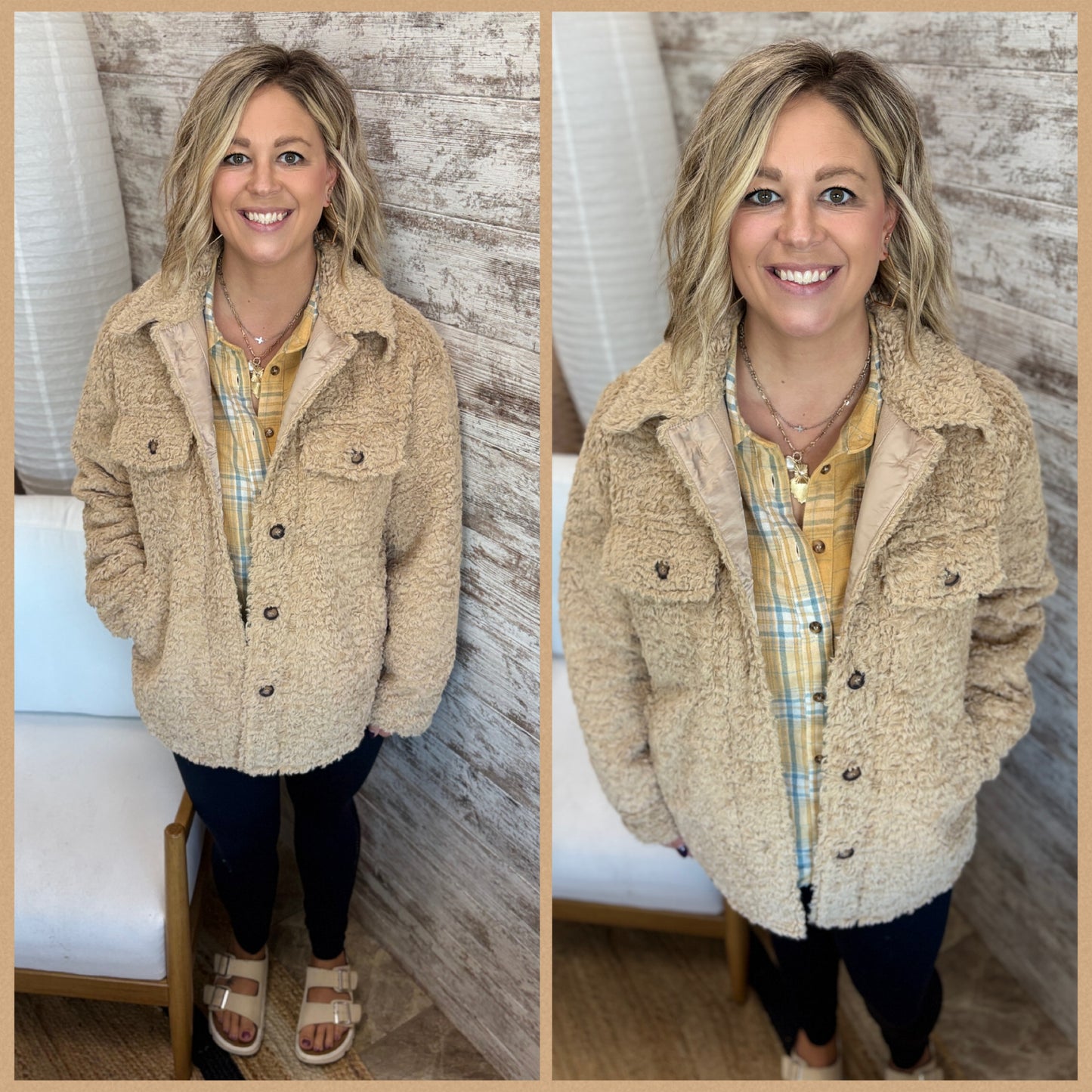 Teddy Bear Latte Woven Jacket