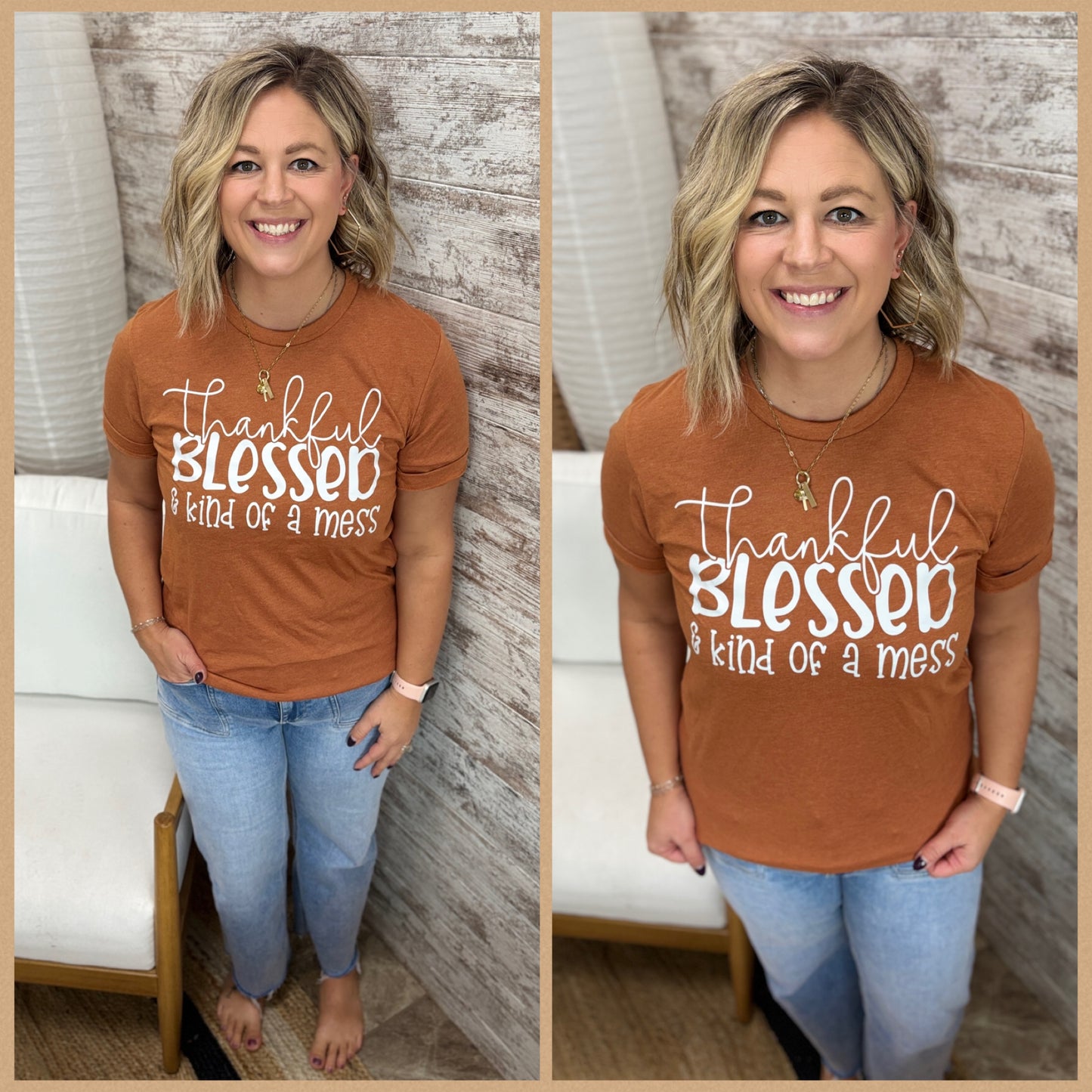 Thankful, Kind of a Mess Bella Autumn Tee