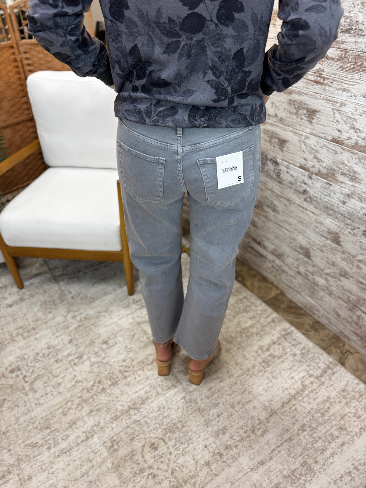 Zenana Sleet Denim Barrell Jeans DMP1758A