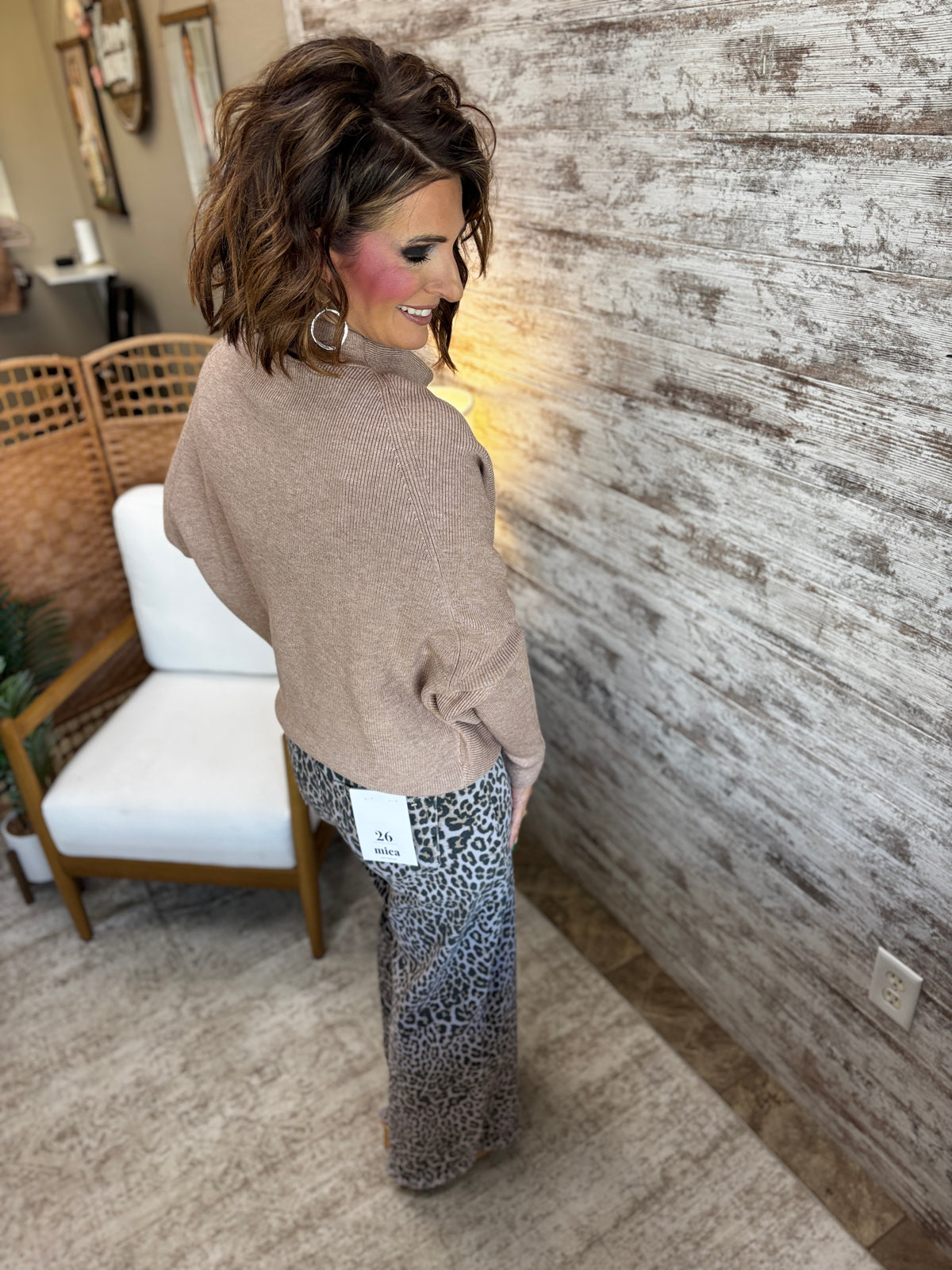 Latte Doman Sleeve Sweater