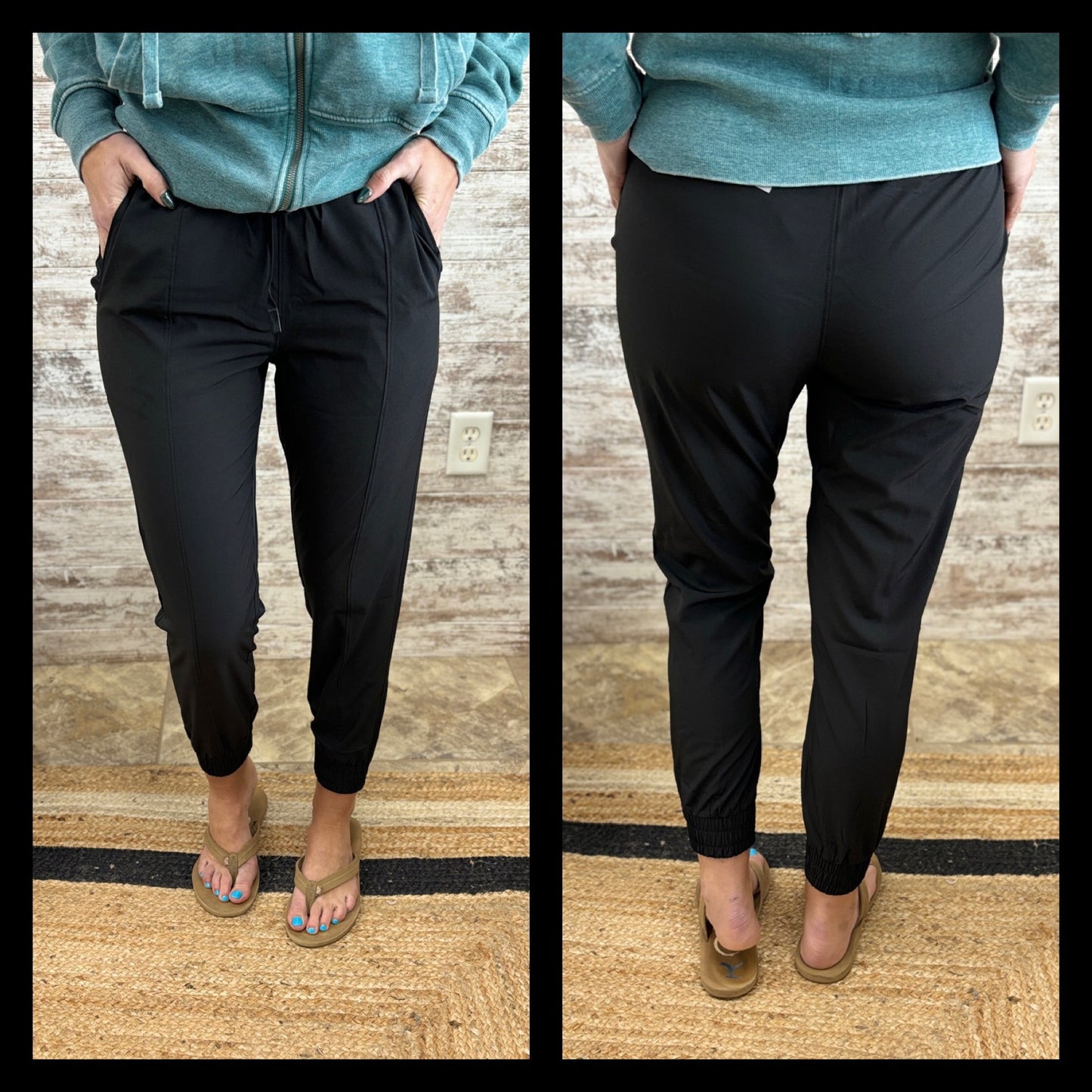 Elastic Waist Joggers with Drawstring