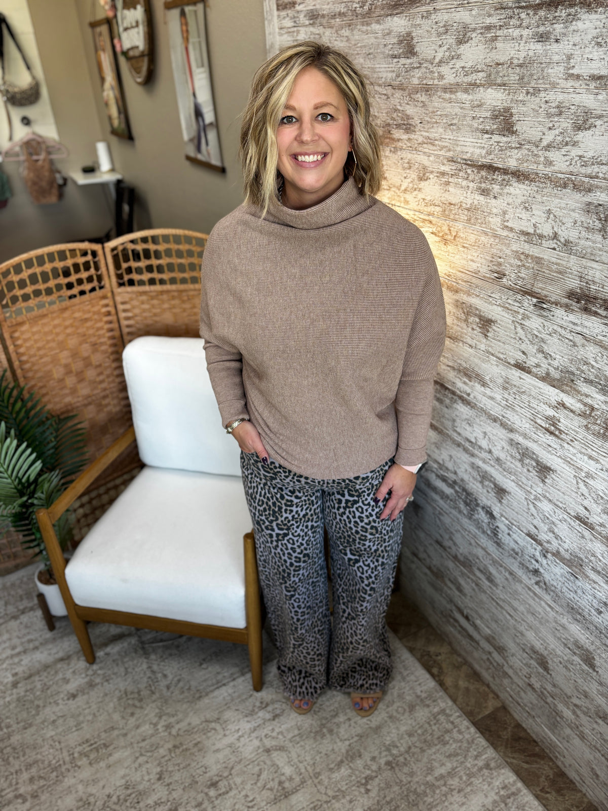 Latte Doman Sleeve Sweater