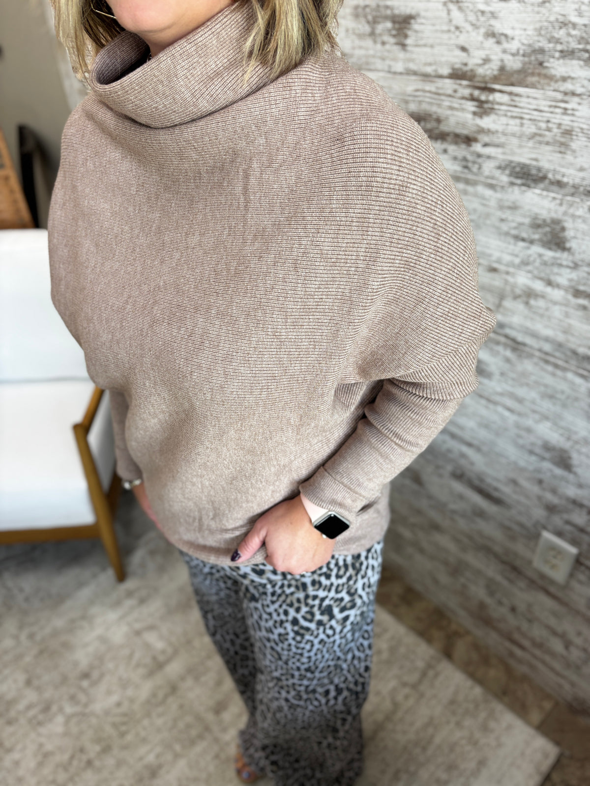 Latte Doman Sleeve Sweater