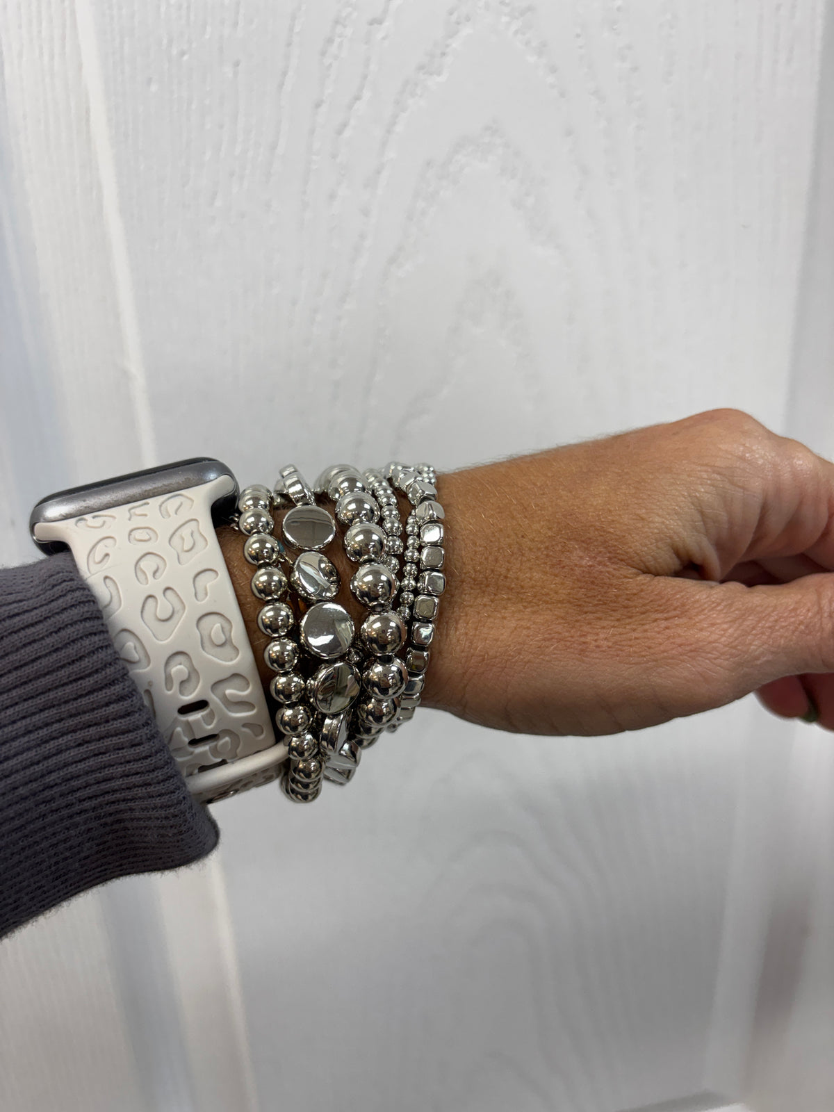 Multi Ball Chain Bead Mix Stretchable Bracelet