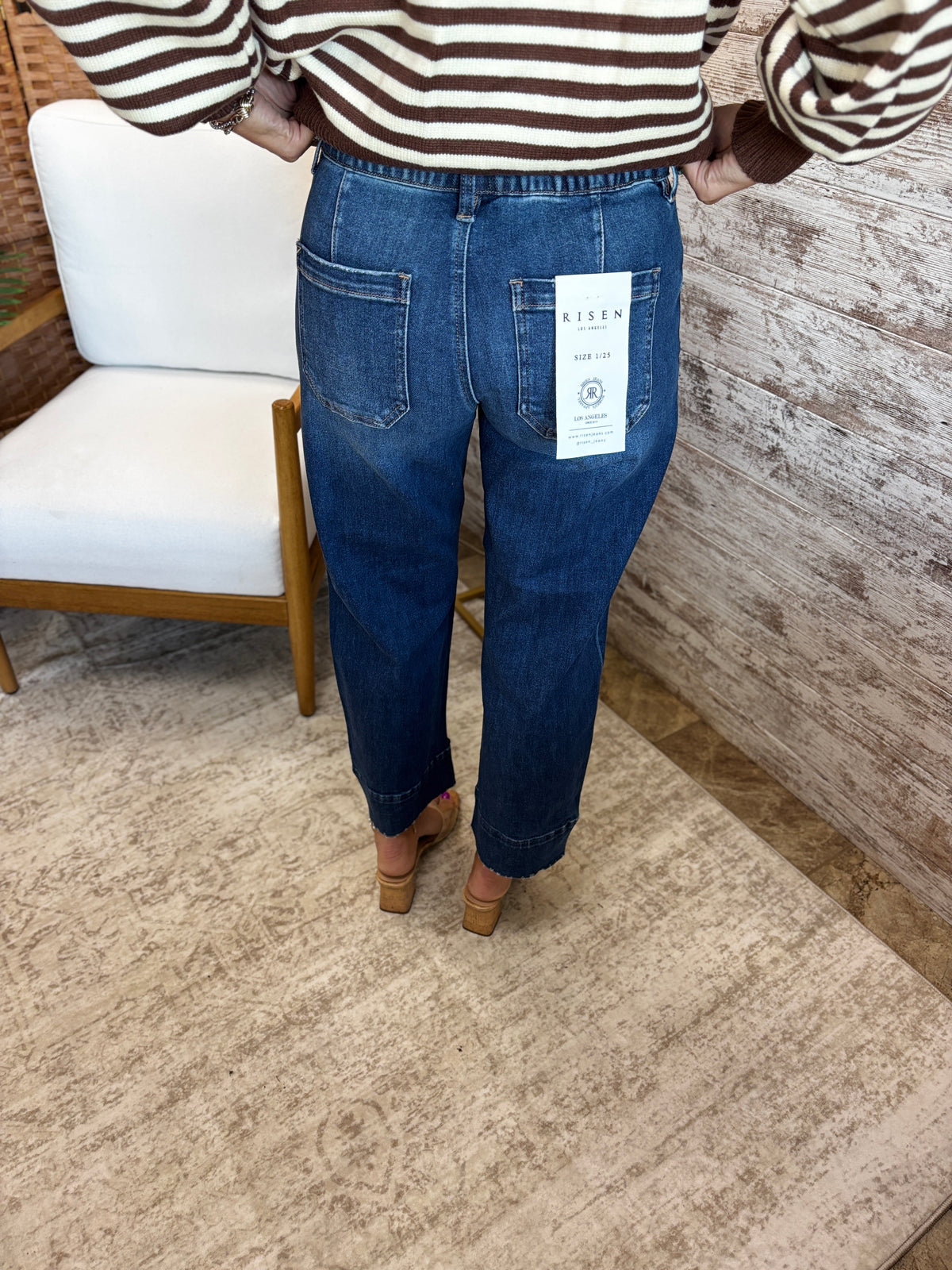 Risen Slouchy Elastic Waist Barrel Jeans PGC21559