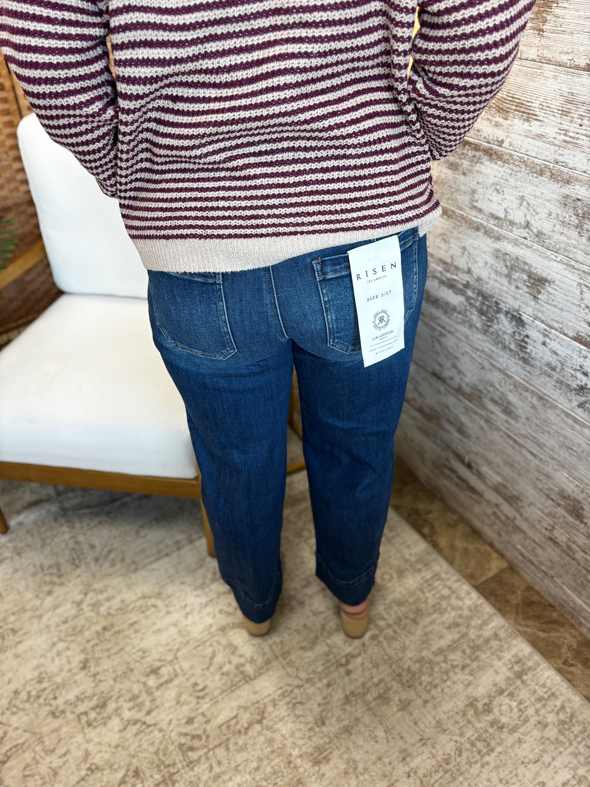Risen Slouchy Elastic Waist Barrel Jeans PGC21559