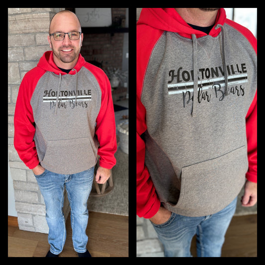 Hortonville Red Sport Tek Colorblock Hoodie