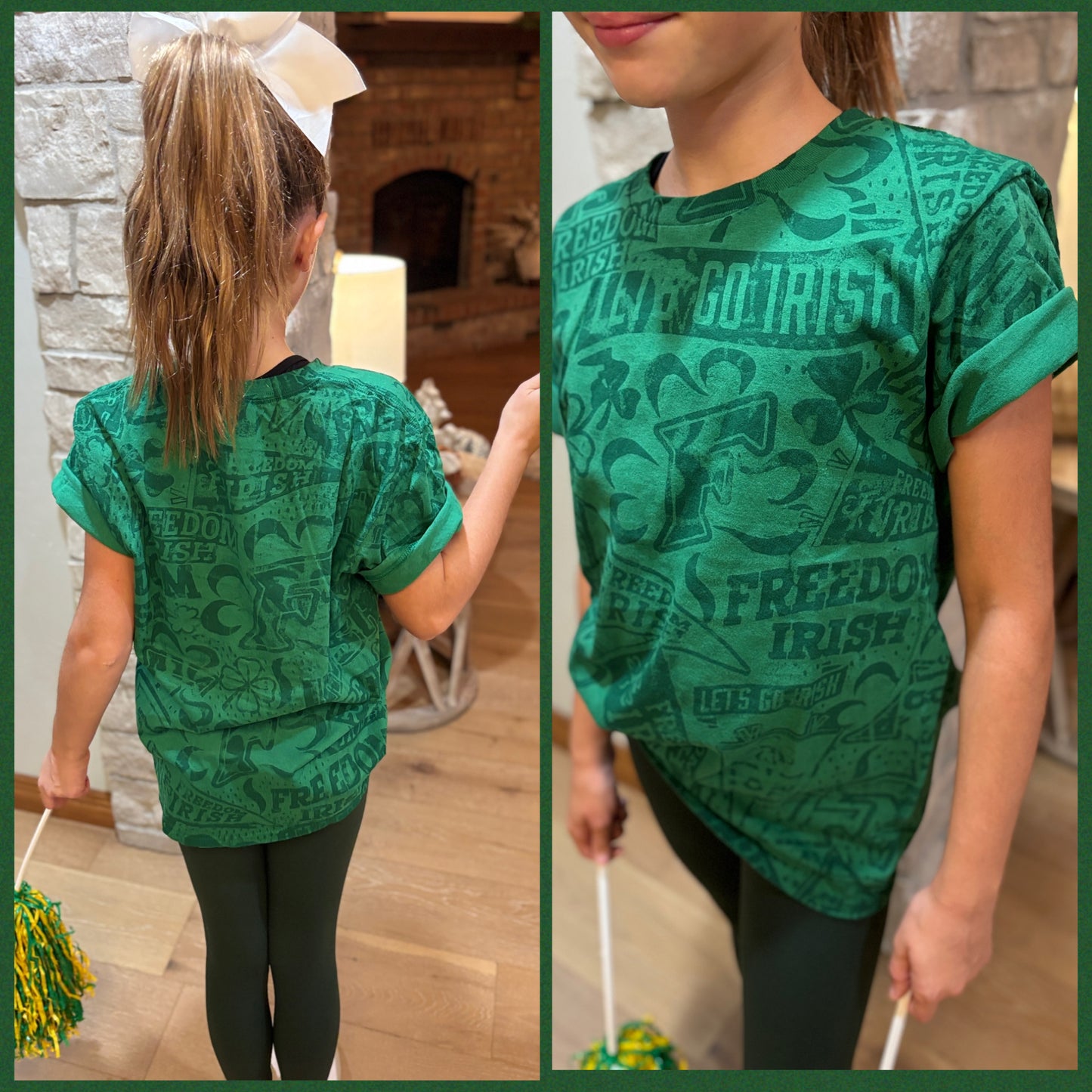 Freedom Irish Spirit Stained Tee ~ 2 Colors ~ YOUTH