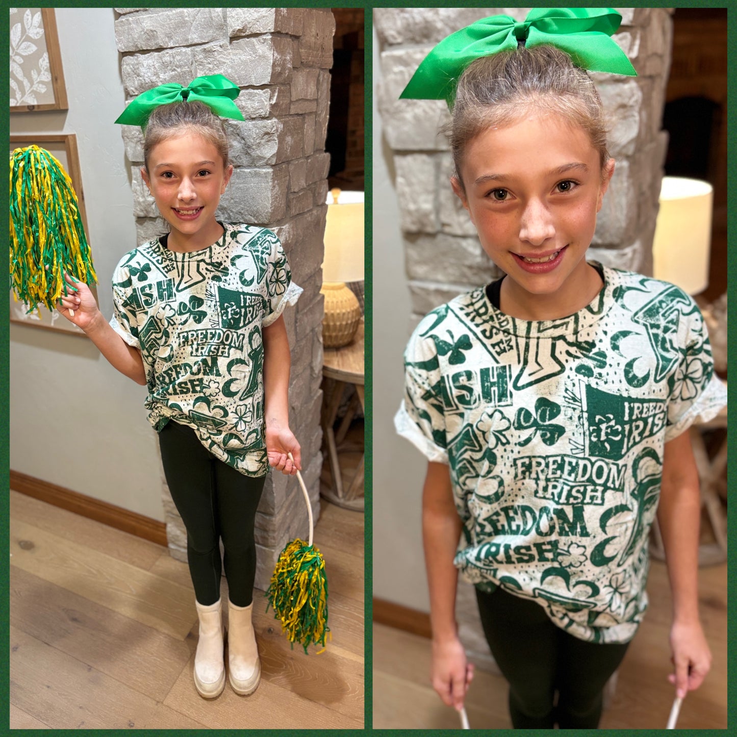 Freedom Irish Spirit Stained Tee ~ 2 Colors ~ YOUTH