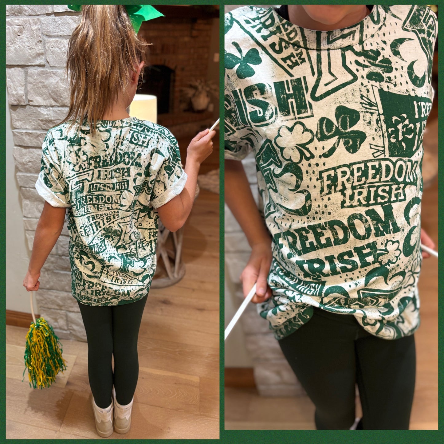 Freedom Irish Spirit Stained Tee ~ 2 Colors ~ YOUTH