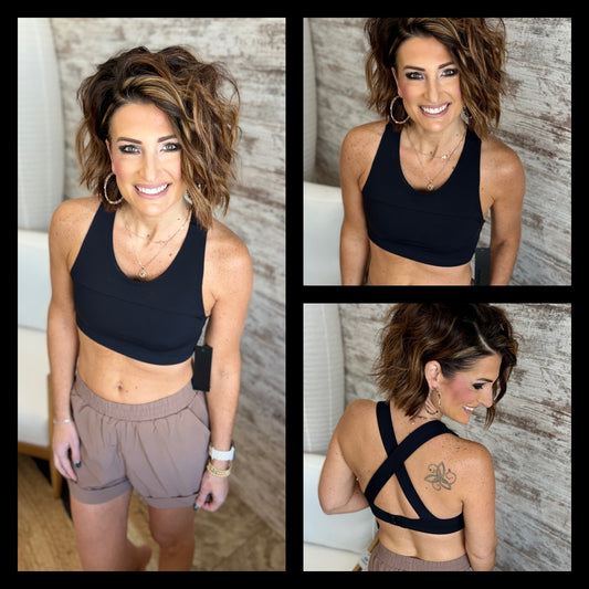 Sports Bra with Criss Cross Back~2 Colors