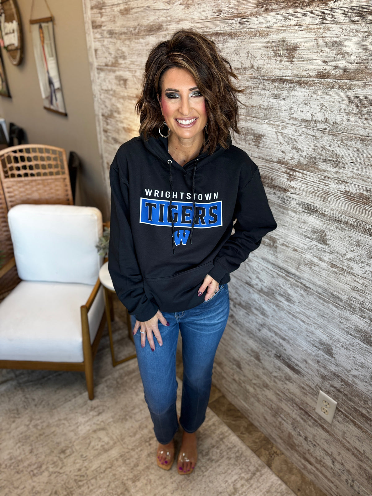 Wrightstown Tigers Port & Company Hoodie~ 2  Colors~ Youth and Adult Sizes