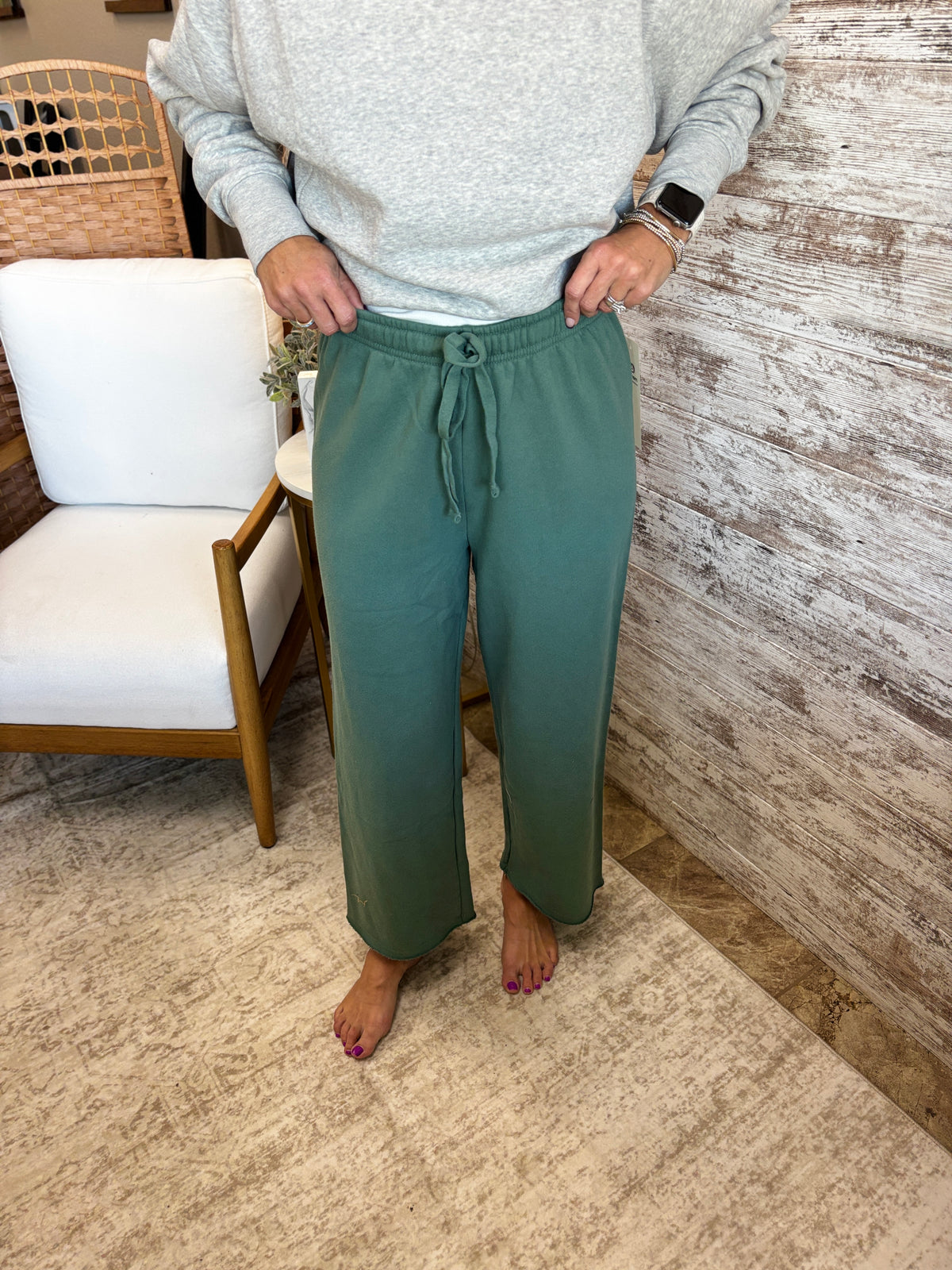 Eldergreen Malibu Wide Leg Fleece Pants