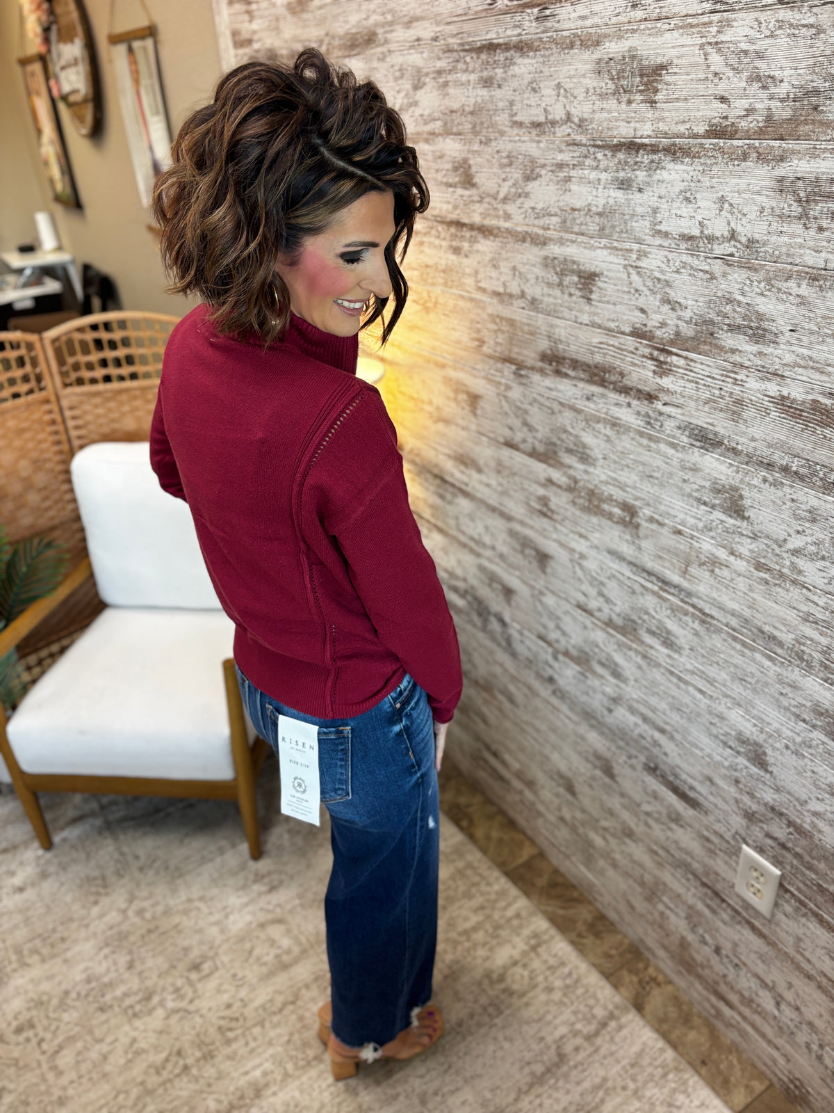 Burgundy Half Zip Pullover