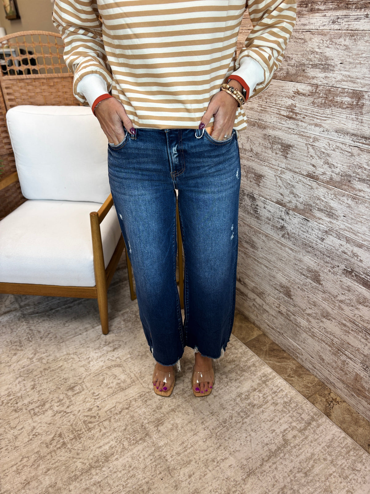 Risen High Rise Cropped Jean RDP5878