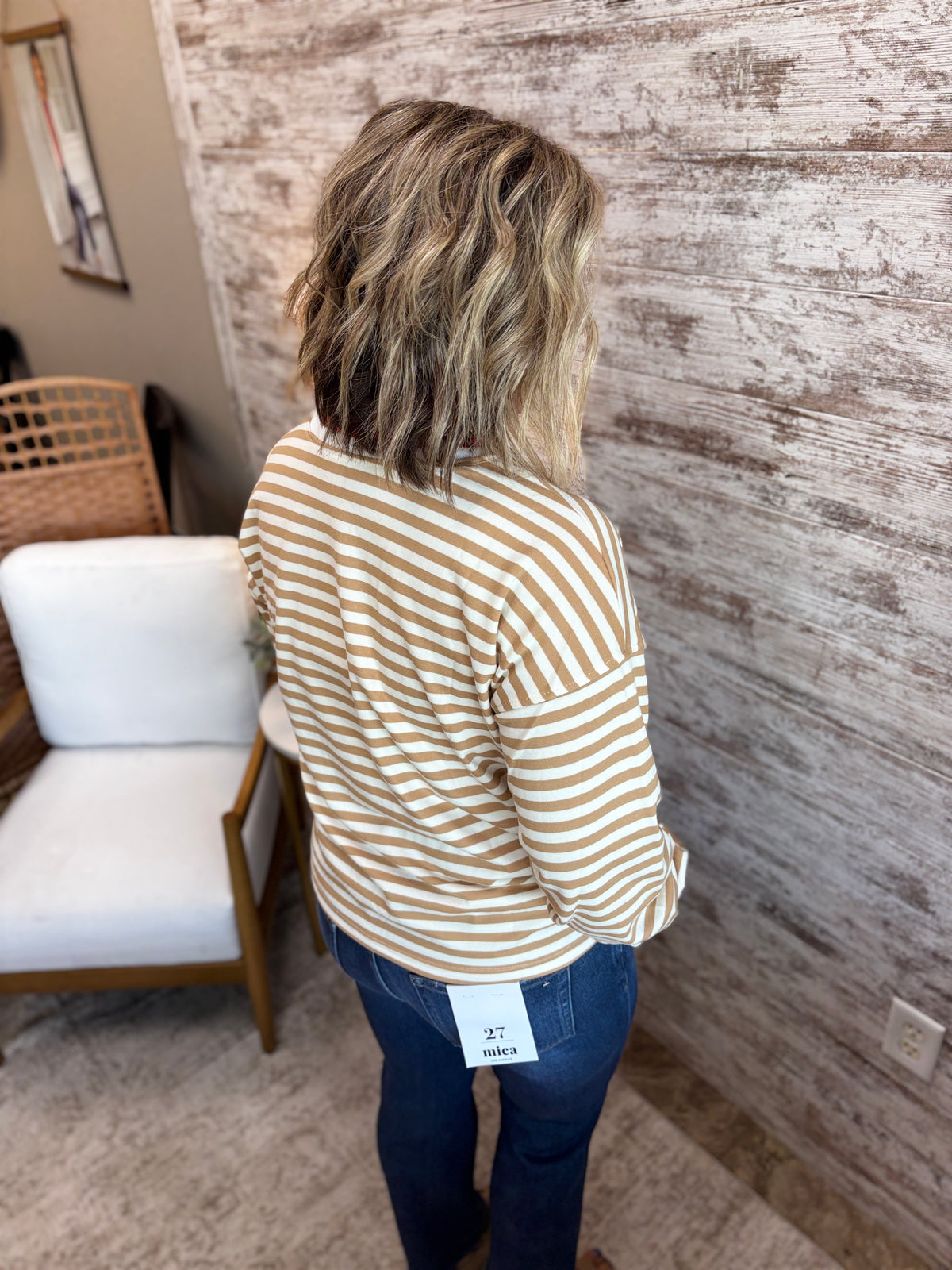 Camel Striped Pullover