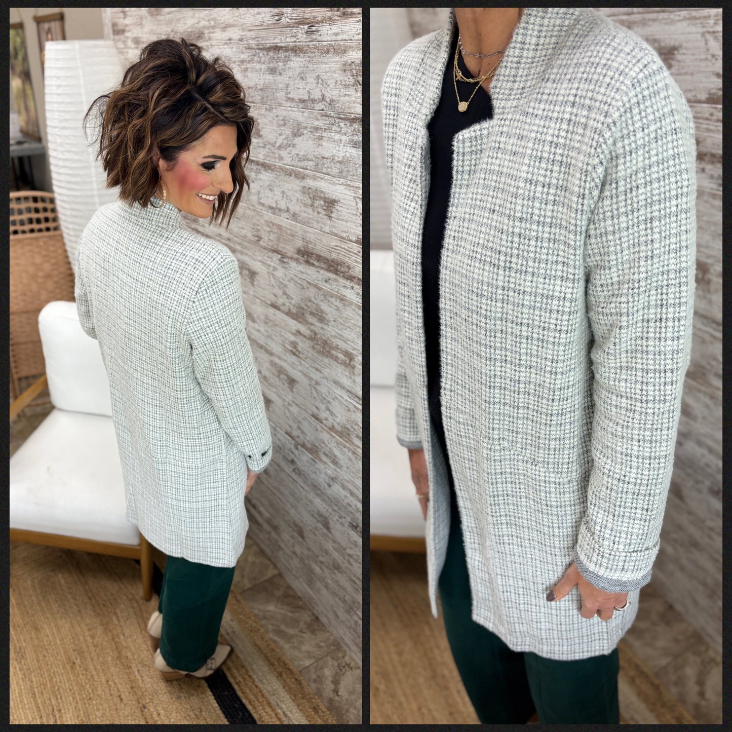 Grey Brushed Coatigan