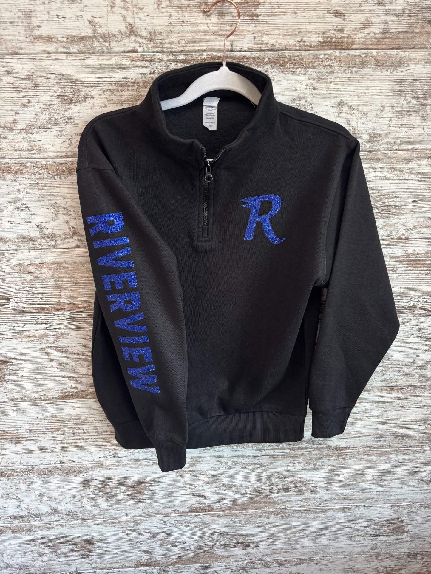 Riverview Glitter Youth Enza Black 1/4 Zip
