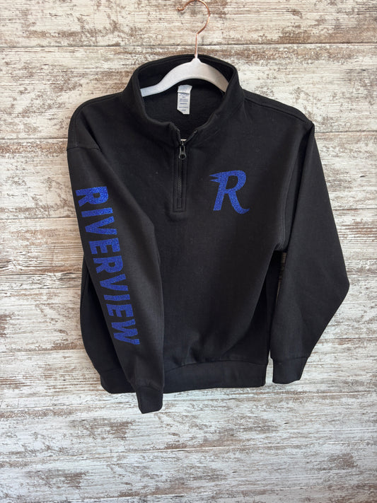 Riverview Glitter Youth Enza Black 1/4 Zip