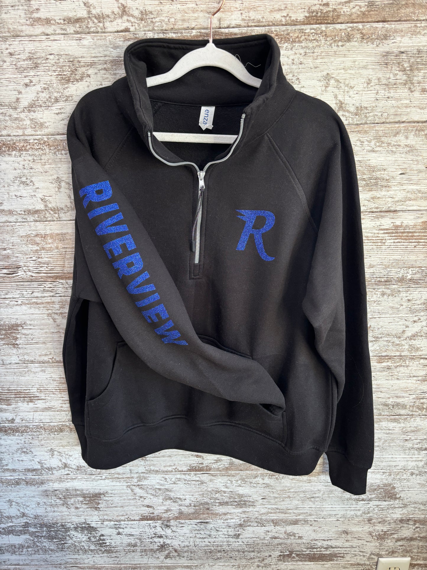 Riverview Glitter Enza Ladies Black 1/4 Zip ~ Ladies