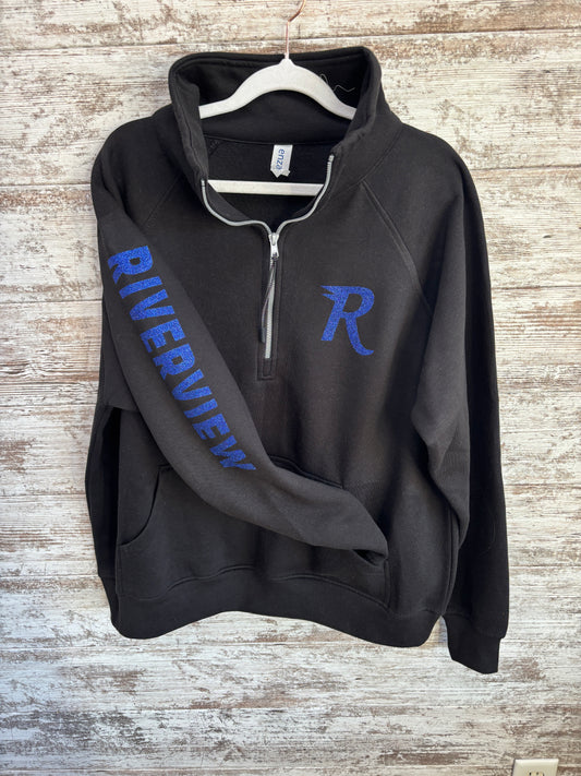 Riverview Glitter Enza Ladies Black 1/4 Zip ~ Ladies