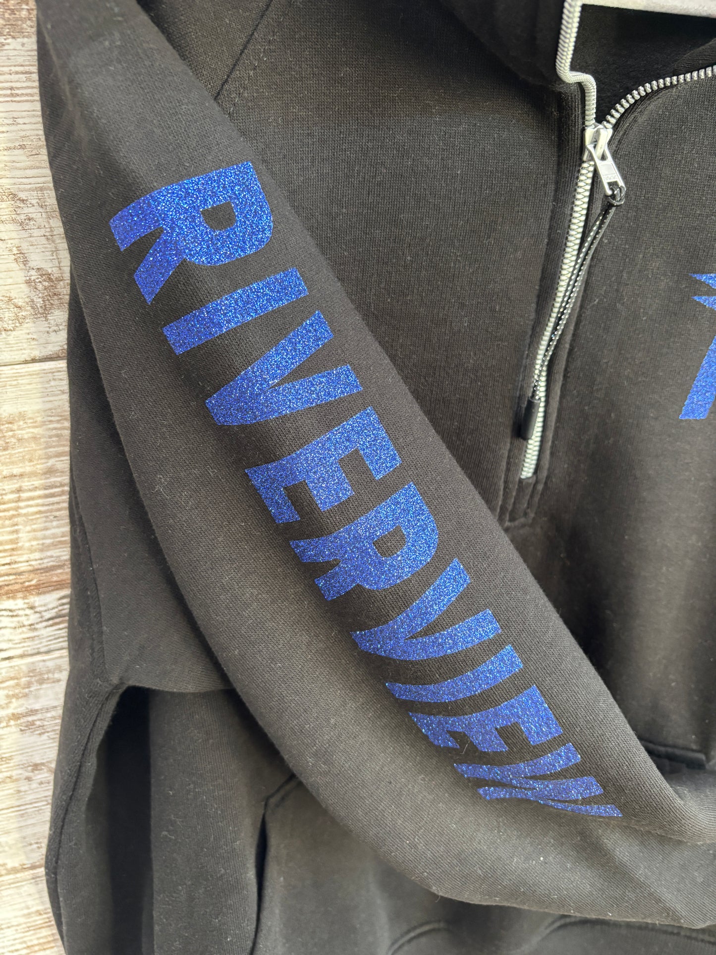 Riverview Glitter Enza Ladies Black 1/4 Zip ~ Ladies