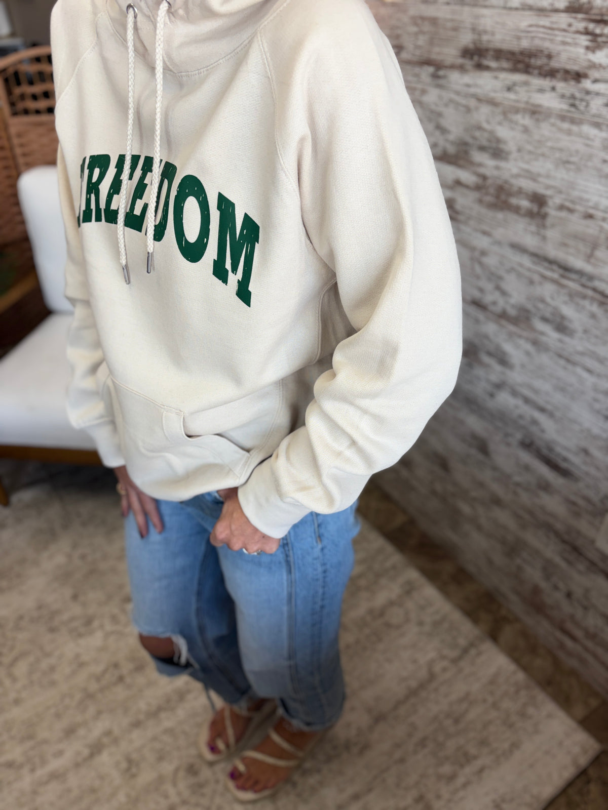 Freedom Oatmeal Enza Scuba Hoodie
