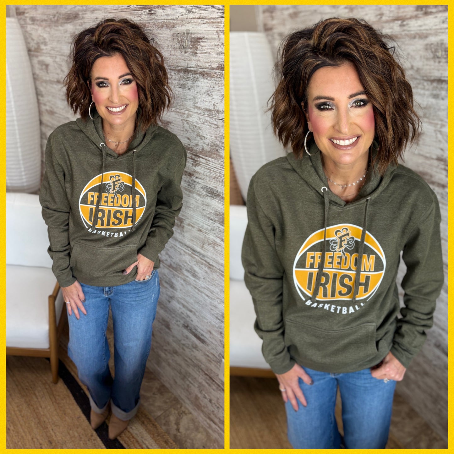 Freedom Irish Basketball Black District Hoodie ~ 2 Colors