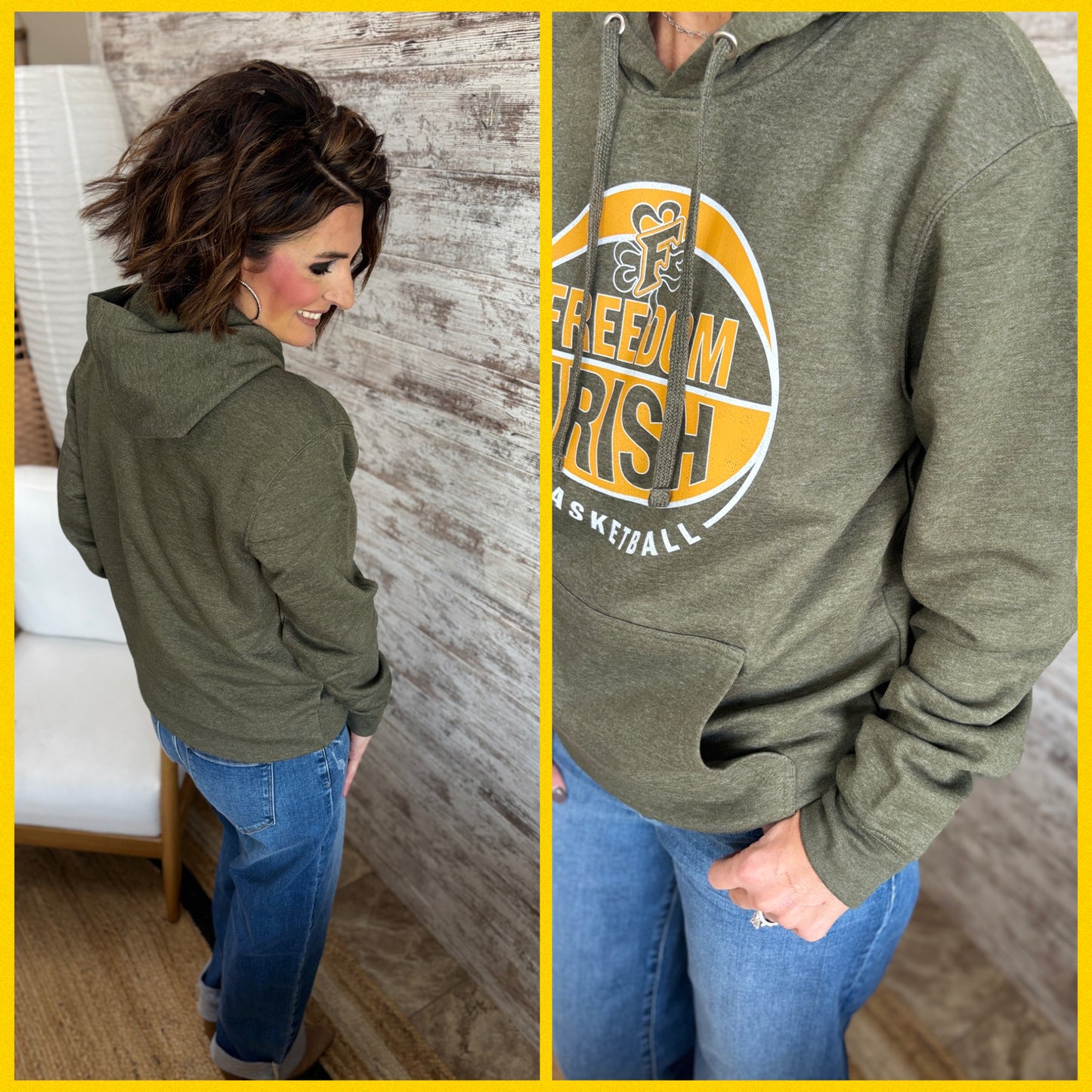 Freedom Irish Basketball Black District Hoodie ~ 2 Colors