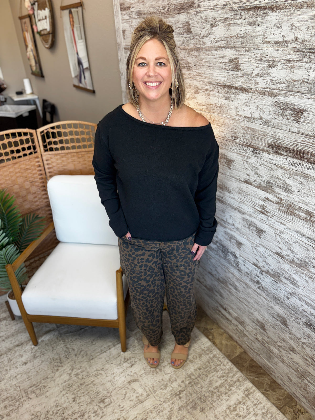 Black Off The Shoulder Sweater