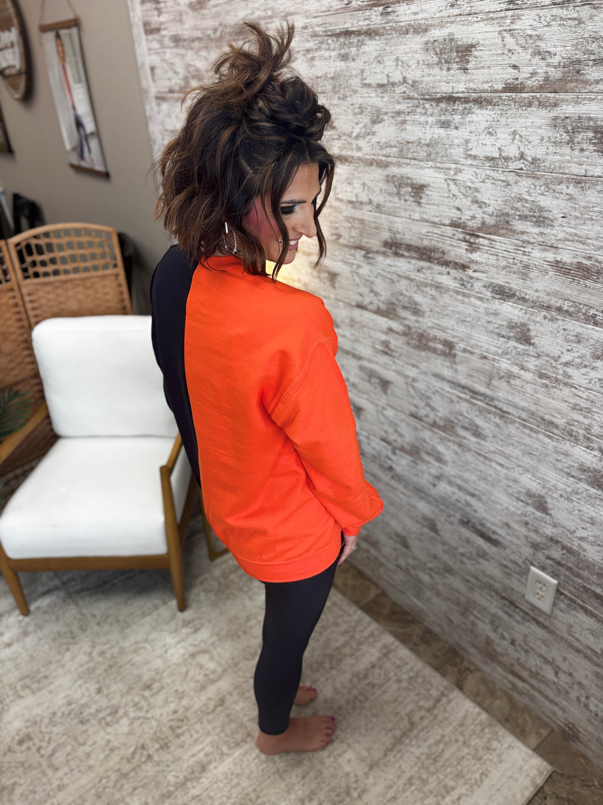 Kaukauna Ghosts Two Tone Gildan Orange/Black Crew