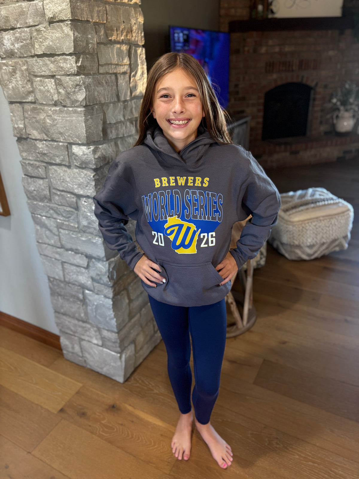 Brewer World Series Charcoal Port & Company Hoodie ~ YOUTH