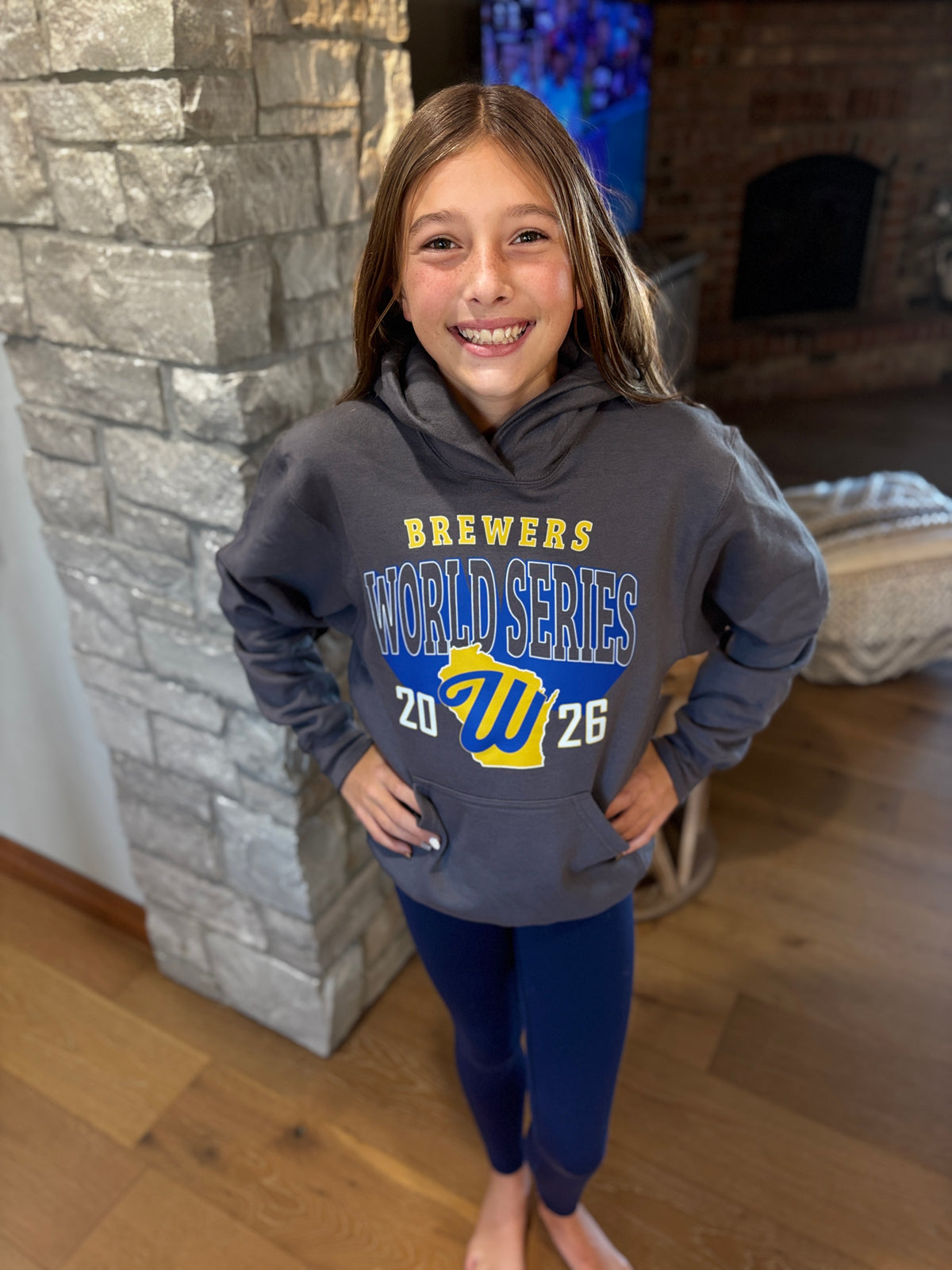 Brewer World Series Charcoal Port & Company Hoodie ~ YOUTH