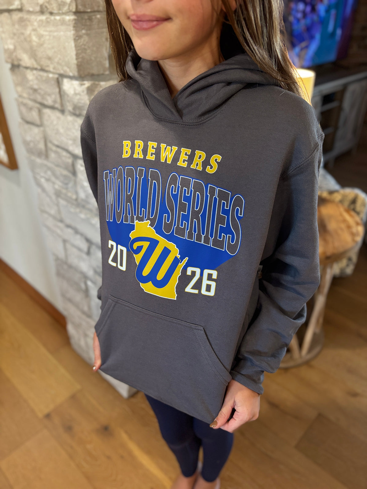 Brewer World Series Charcoal Port & Company Hoodie ~ YOUTH