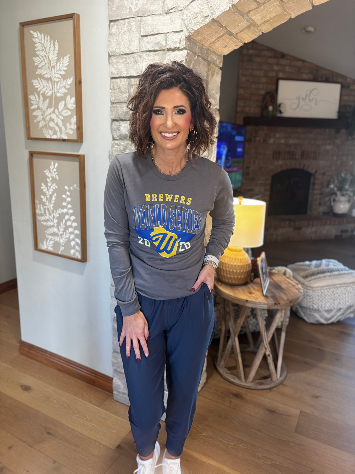Brewers World Series Bella Canvas Asphalt Long Sleeve~ Unisex~