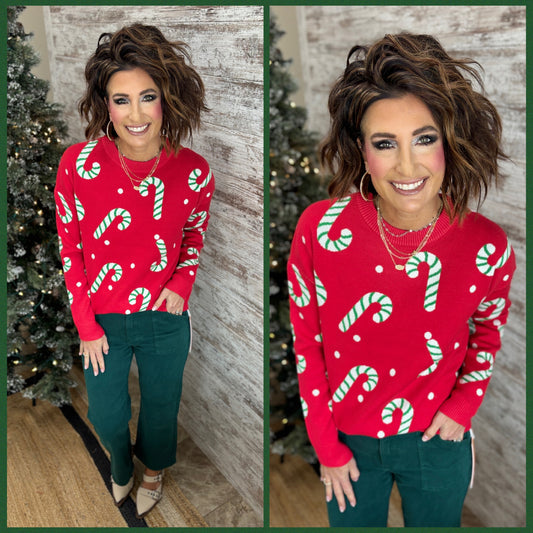 Christmas Candy Cane Sweater ~ 2 Colors