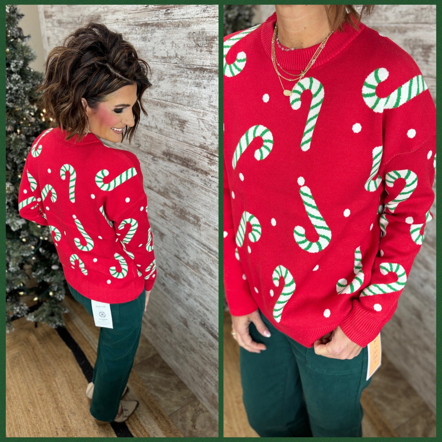 Christmas Candy Cane Sweater ~ 2 Colors