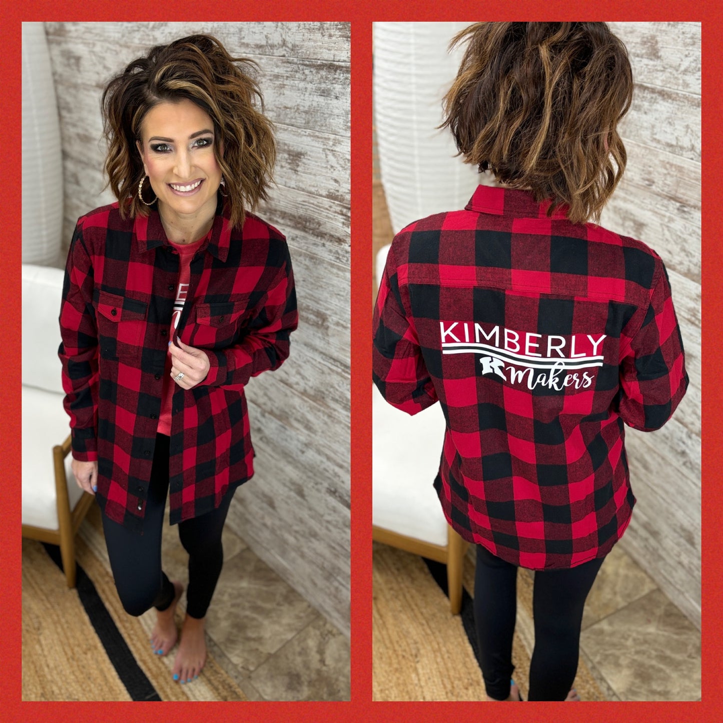 Kimberly Red Plaid Flannel
