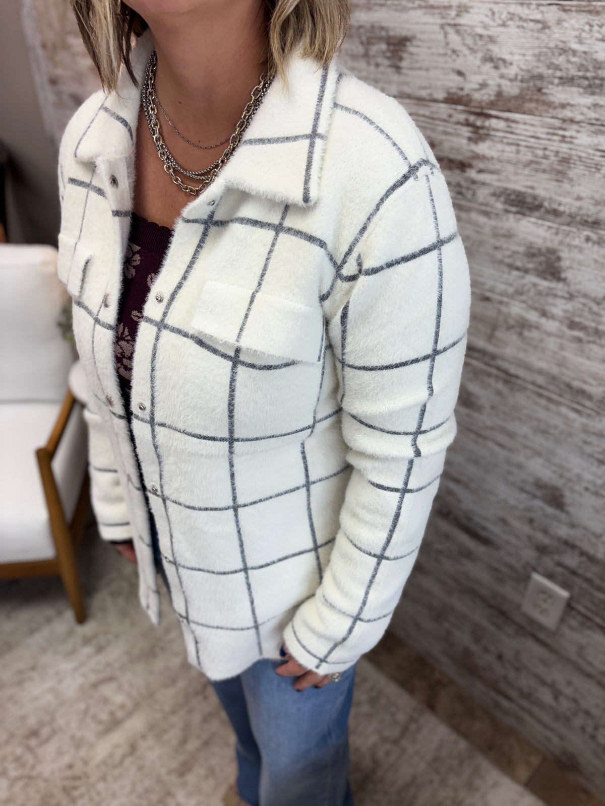 Vanilla Sweater Knit Shacket