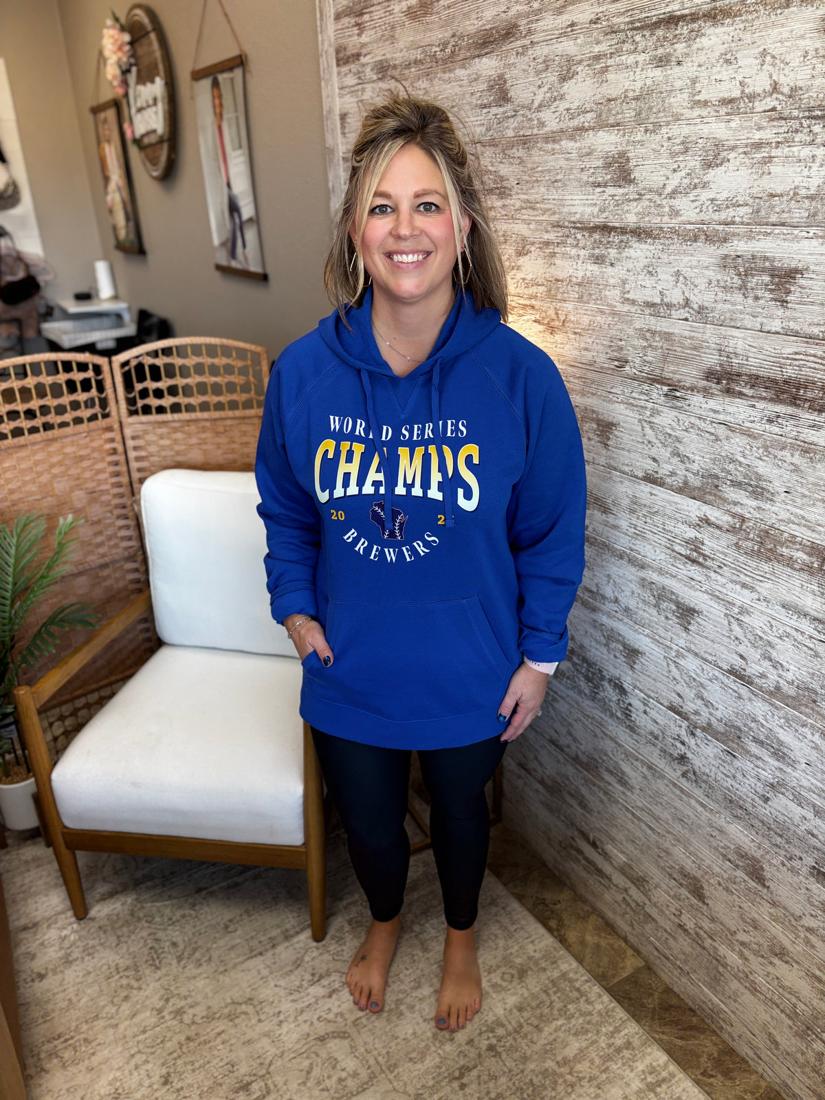 Brewers '26 Champs Sport Tek Drive True Royal Fleece Hoodie ~ Unisex **Brandon's Favorite all time hoodie**