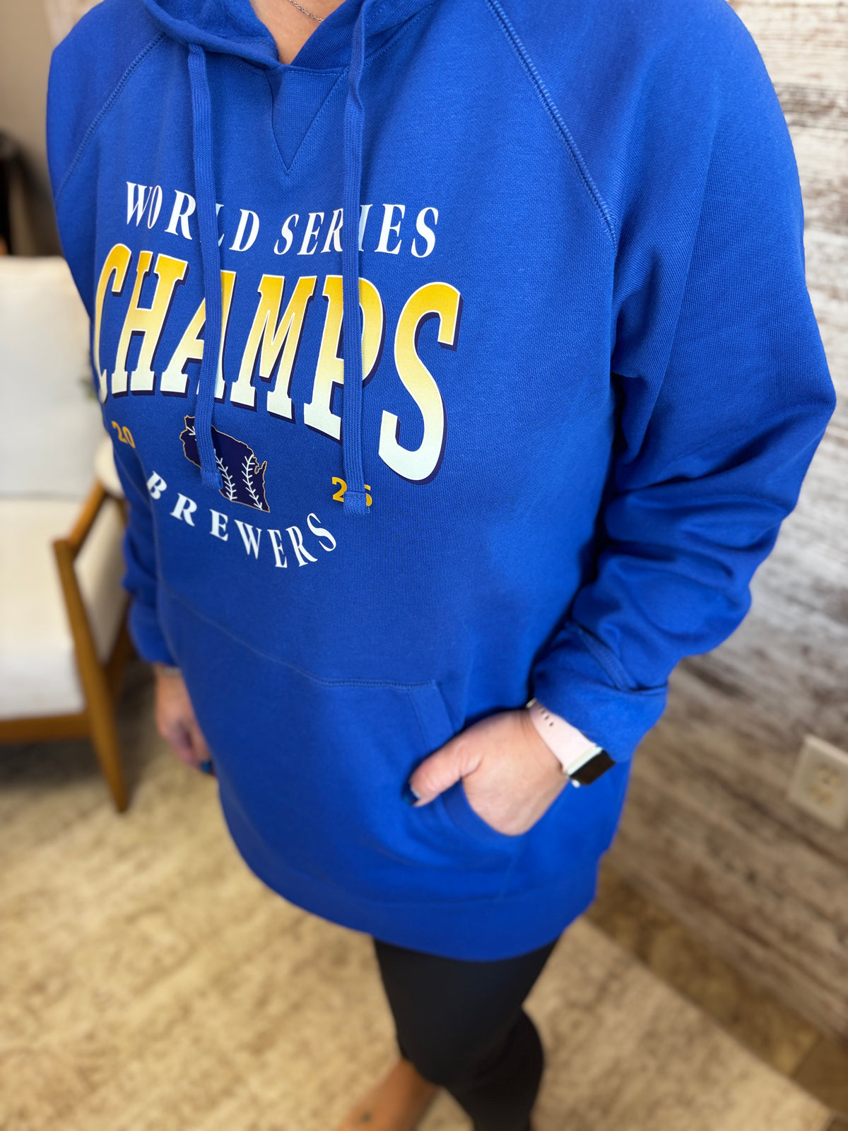 Brewers '26 Champs Sport Tek Drive True Royal Fleece Hoodie ~ Unisex **Brandon's Favorite all time hoodie**