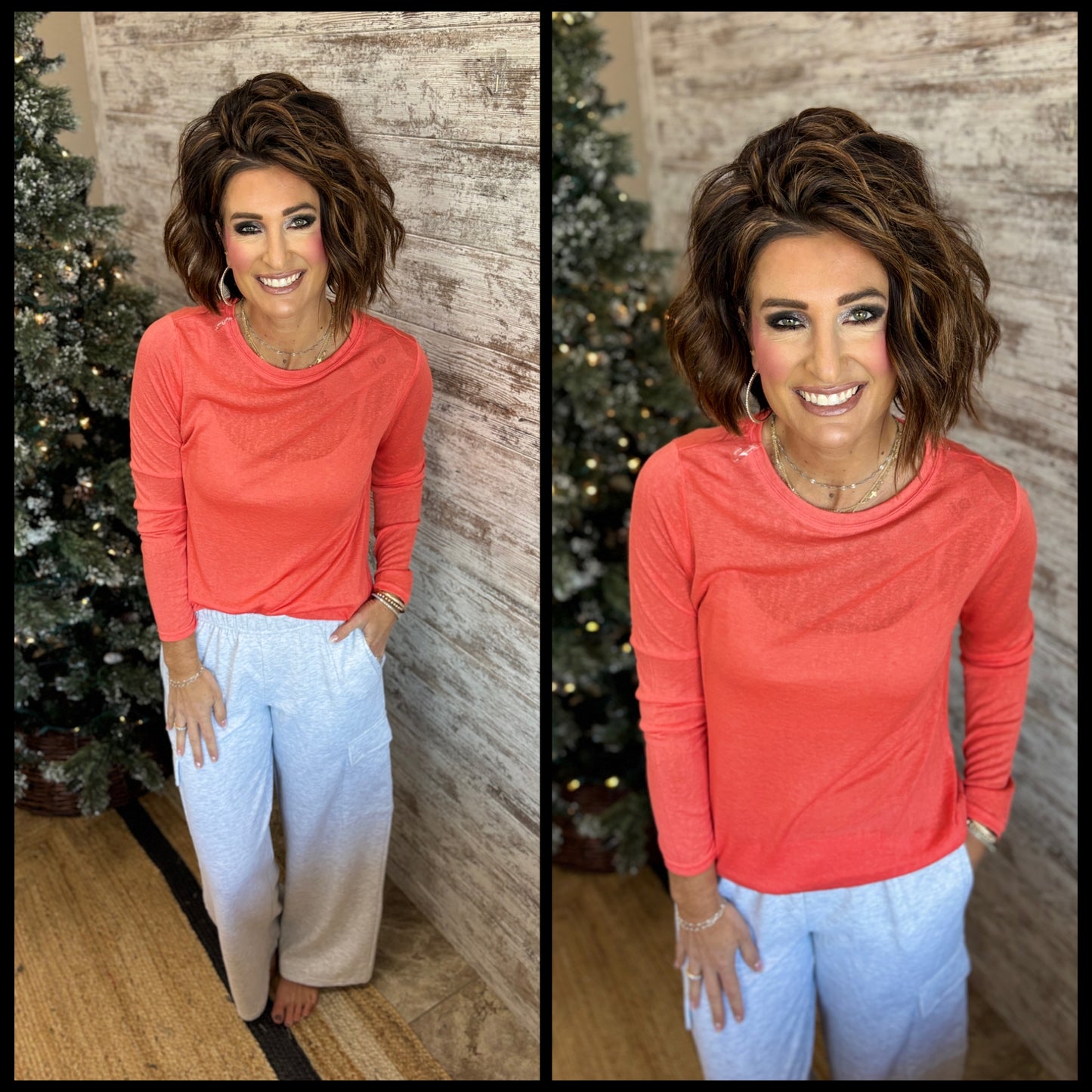 Burnout Long Sleeve Tee-2 Colors **DOORBUSTER**