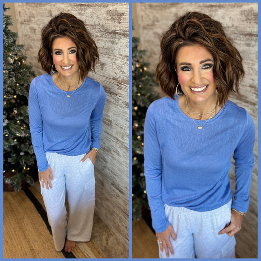 Burnout Long Sleeve Tee-2 Colors **DOORBUSTER**