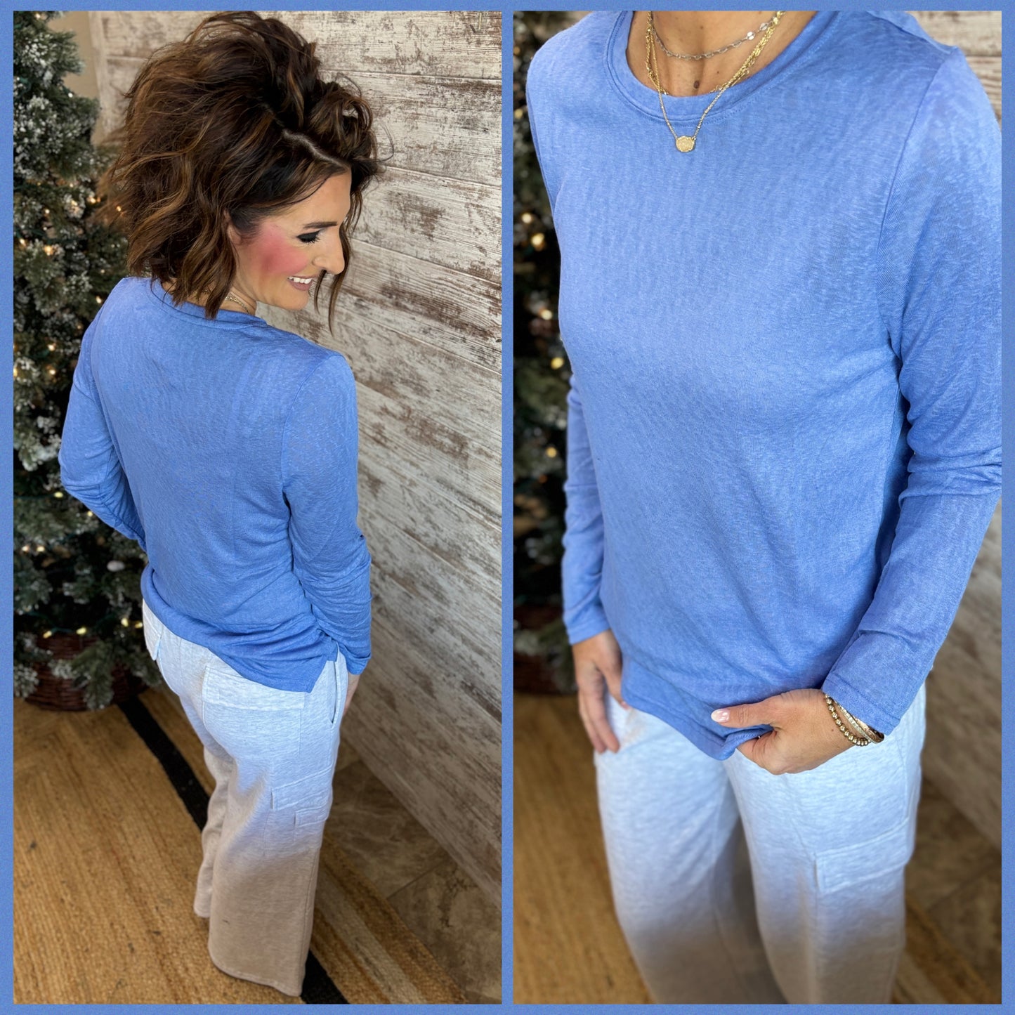 Burnout Long Sleeve Tee-2 Colors **DOORBUSTER**