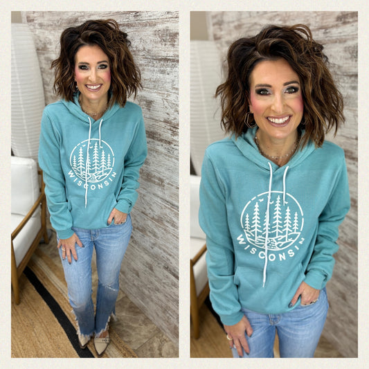 Wisconsin Woods Bella Canvas Hoodie~ 2 Colors