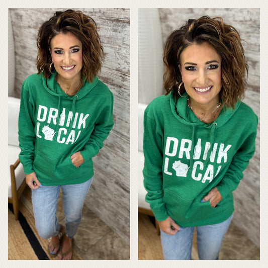 Drink Local Heather Kelly Green District Hoodie